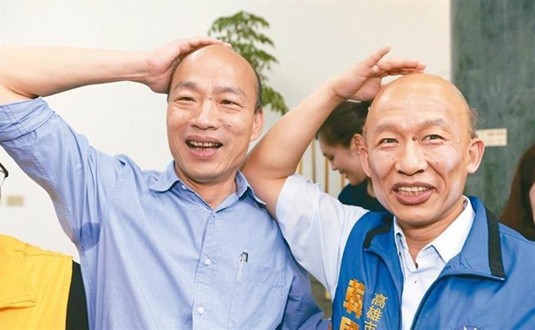 韩国瑜(左)。(图片来源:台湾“中时电子报”)