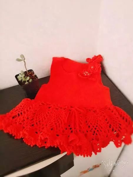 钩织结合女童夏季裙子，成品超漂亮，附图解与教程