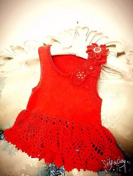 钩织结合女童夏季裙子，成品超漂亮，附图解与教程