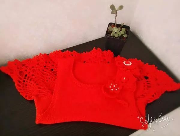 钩织结合女童夏季裙子，成品超漂亮，附图解与教程