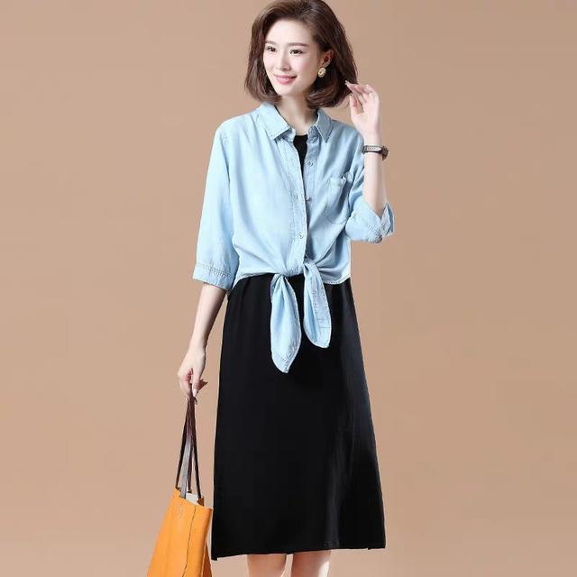 适合奔四女人穿两件套裙，洋气好看显文艺