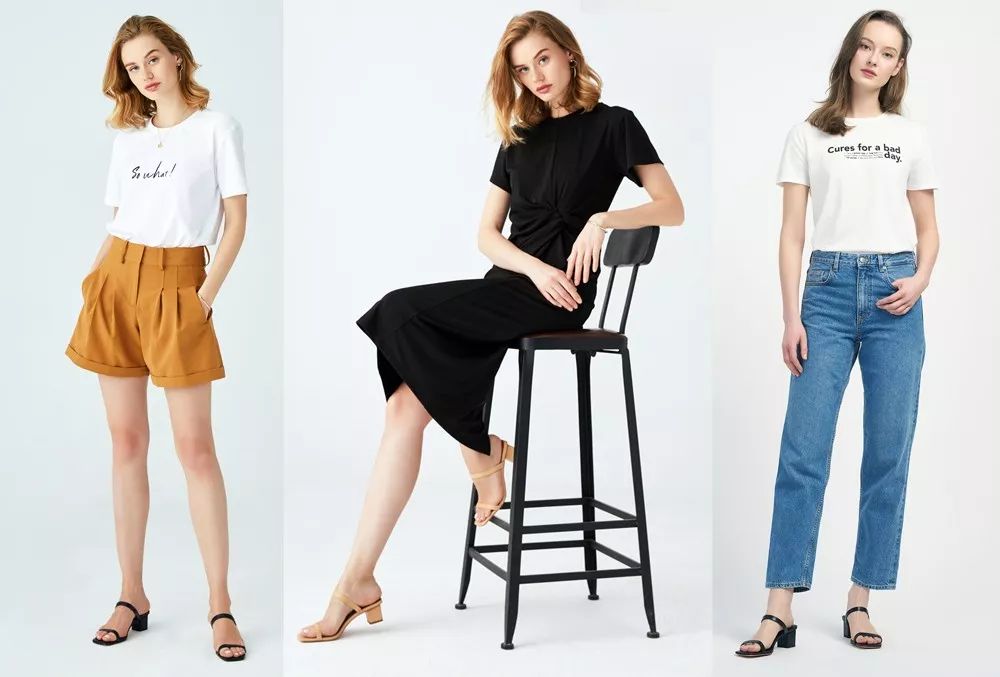 一字带凉鞋，显瘦显腿长！