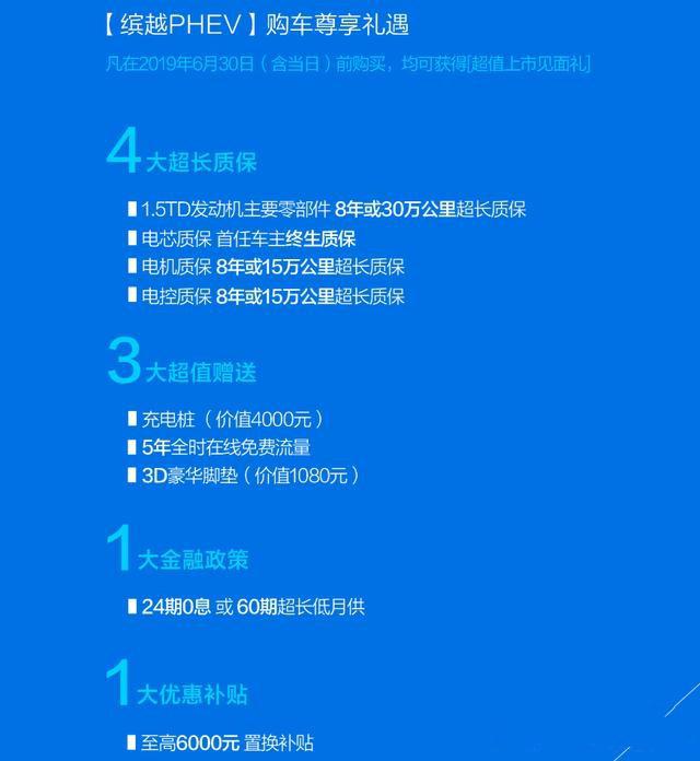 缤越PHEV正式上市，补贴后售价13.98～15.98万，有礼包哦！