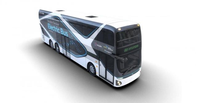 现代推出首款电动双层巴士 续航里程达300公里