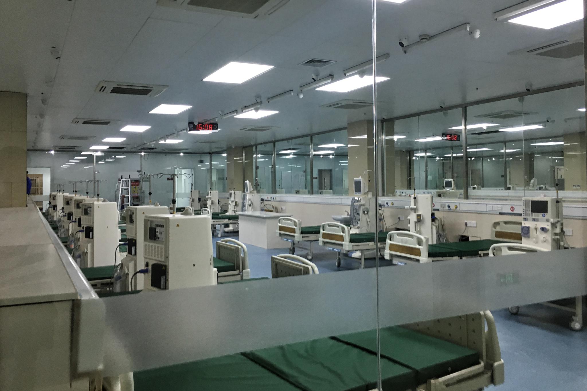 5月29日,东台中医院新建的血透室,感染者将被转移到此处。 新京报记者 王嘉宁 摄