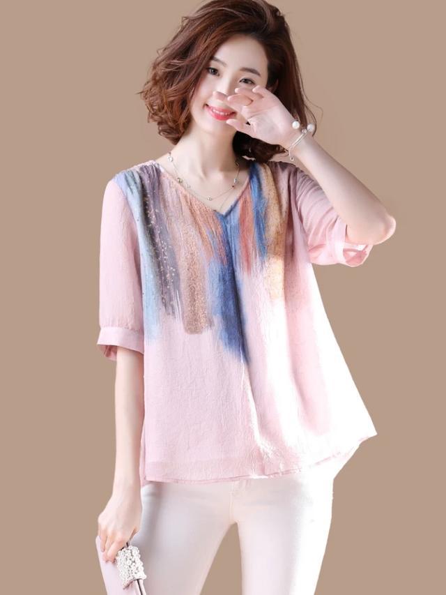 唯美浪漫女人味十足，飘逸雪纺衫