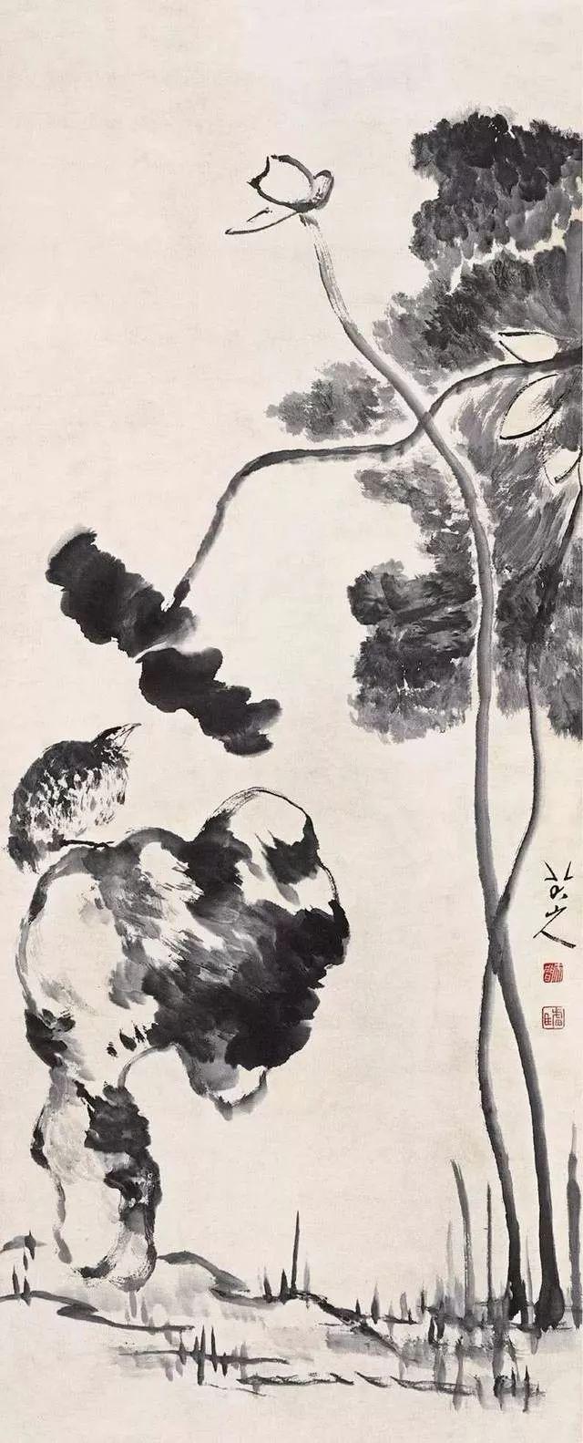 八大山人笔下的荷,可乘凉!