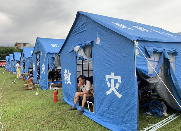 灾区安置点 。澎湃极速大发PK10—极速大发PK10记者 胥辉 图