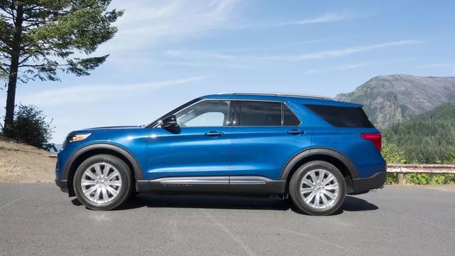 2020福特Explorer混合动力车型,靓丽蓝