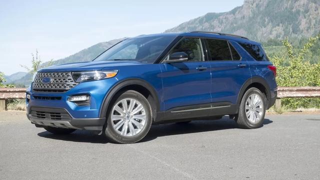 2020福特Explorer混合动力车型,靓丽蓝
