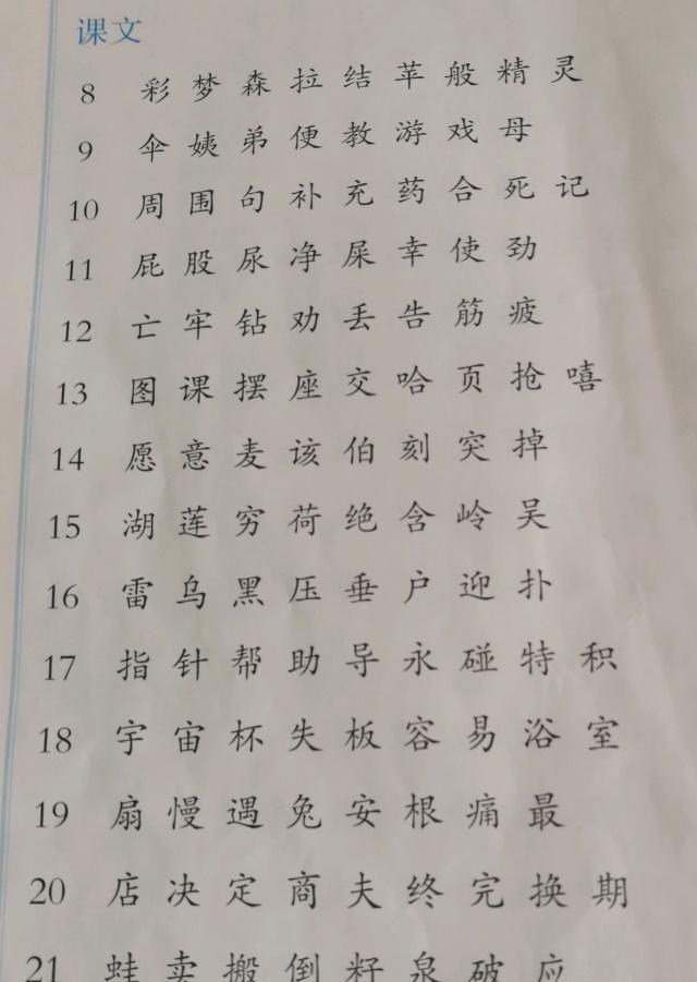 归纳:二年级下册语文易错字笔顺