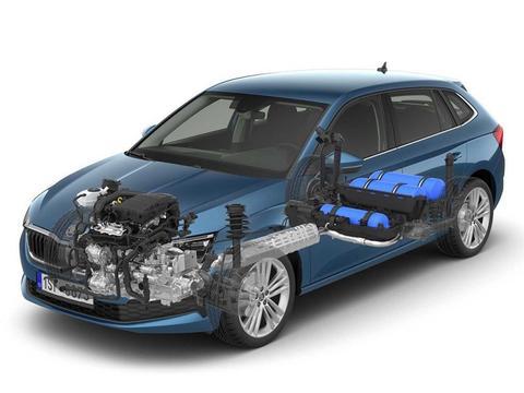 搭载液化天然气为动力 斯柯达SCALA G-TEC官图发布