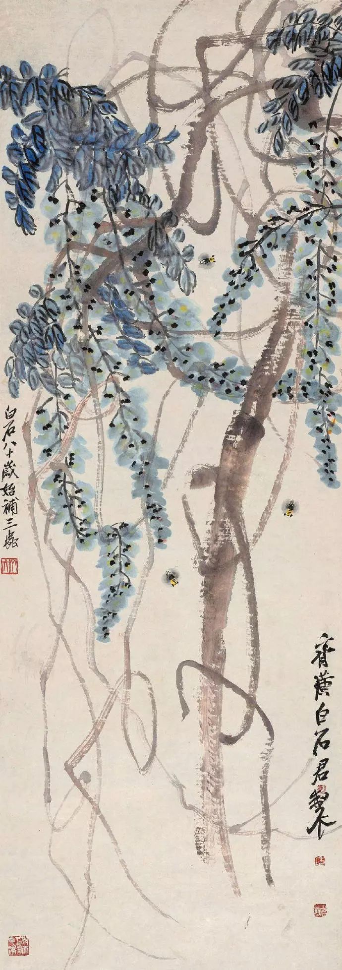 齐白石紫藤花 ,画里有风