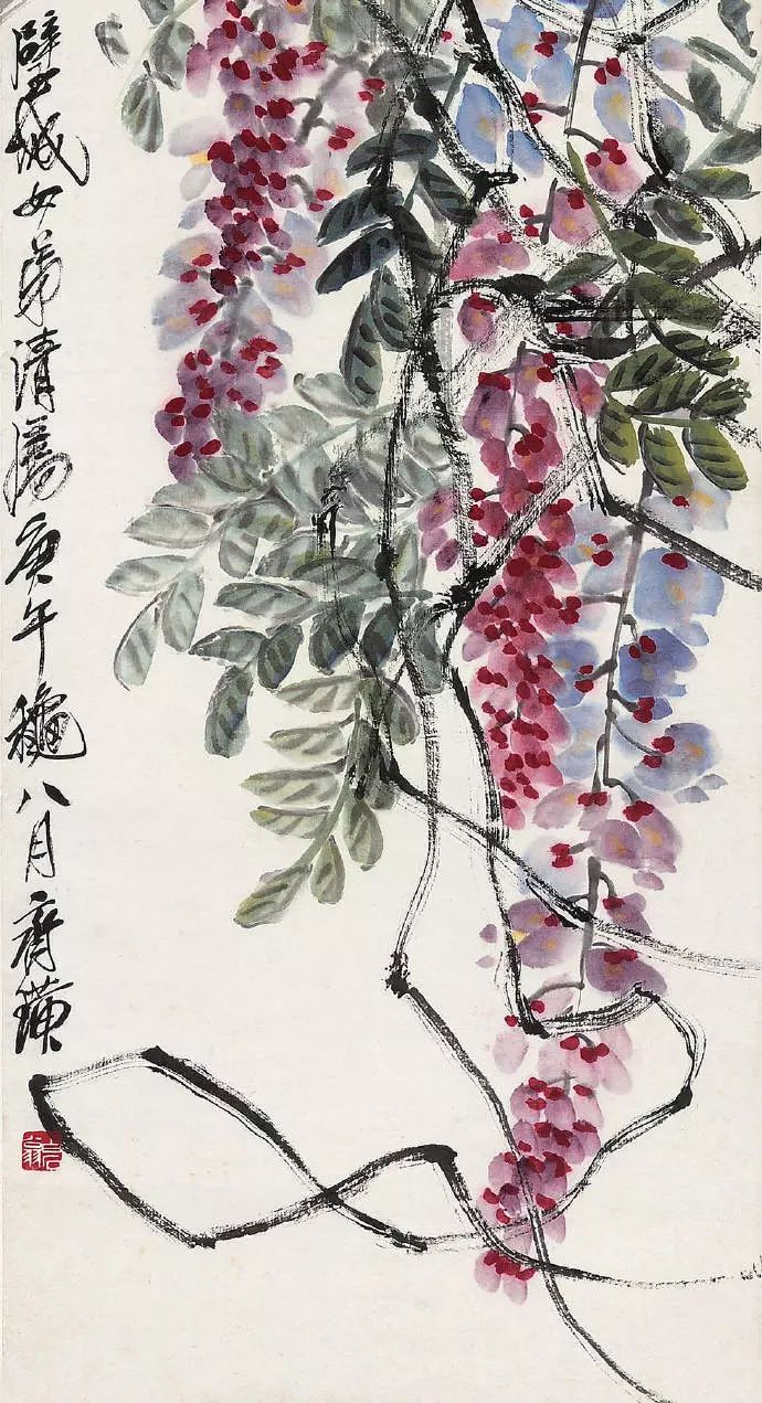 齐白石紫藤花 ,画里有风
