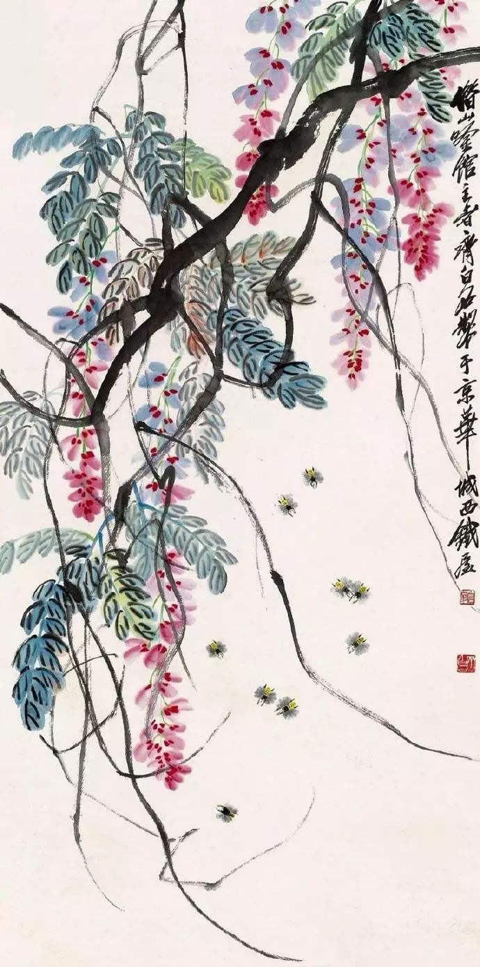 齐白石紫藤花 ,画里有风
