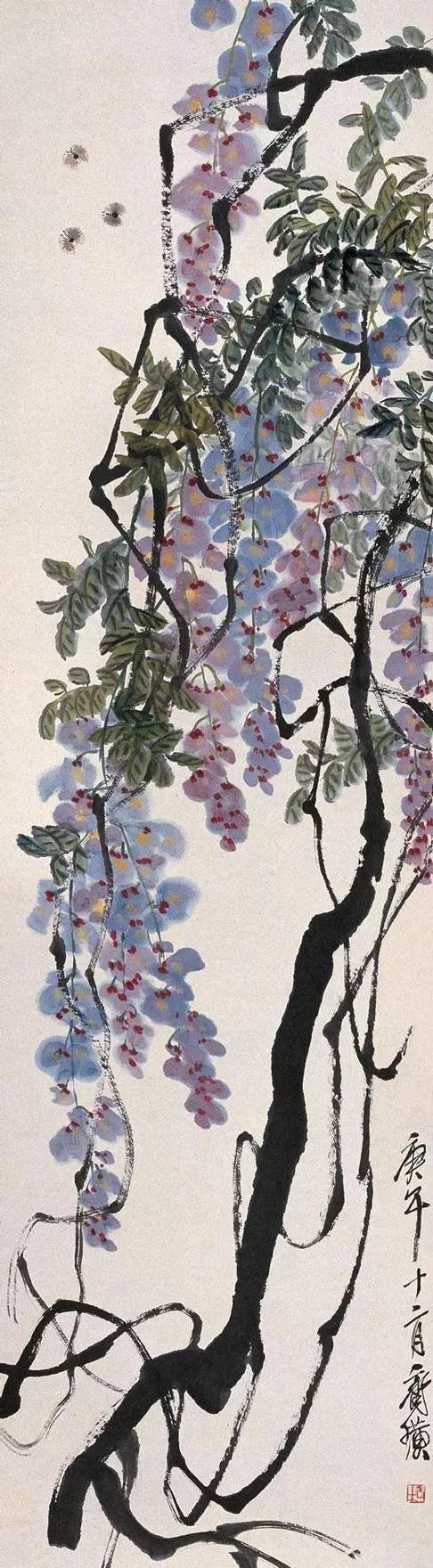 齐白石紫藤花 ,画里有风