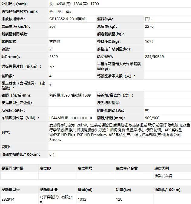 奔驰GLB年底见 这台紧凑SUV有7座