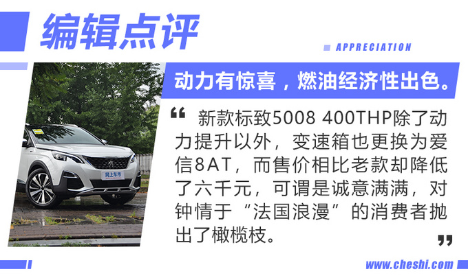 满足国六还降价 动力配置大增 新款标致5008 400THP实拍