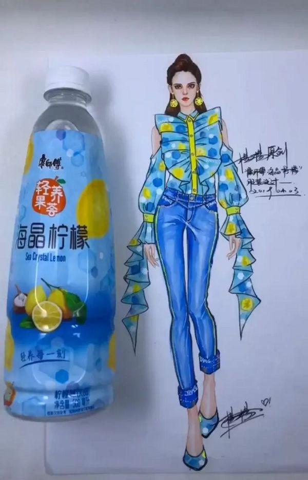 这组饮料旗袍好好看——农夫山泉化身民国美女了!