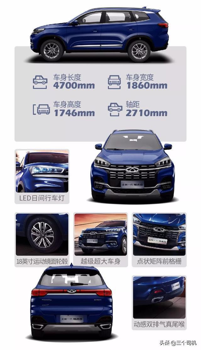 一张图看懂全新一代瑞虎8，又大又实惠的中型SUV