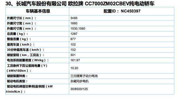 工信部公布第六批新能源车推广目录