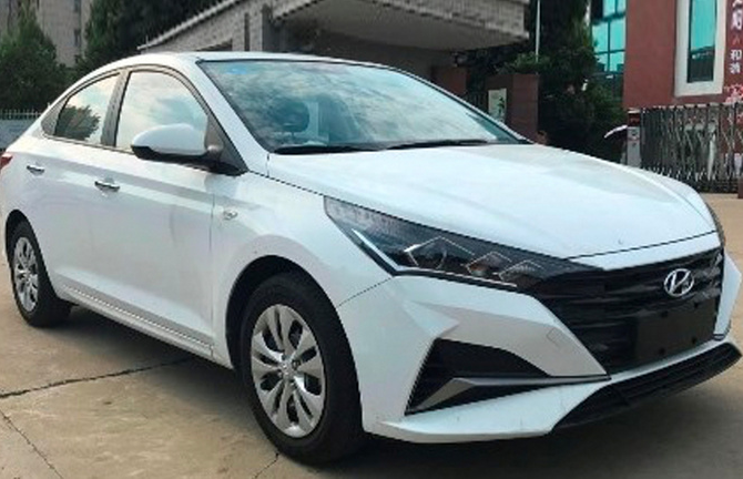 全新一代现代瑞纳实车现身!车长4405mm 轴距超丰田威驰 配1.4L