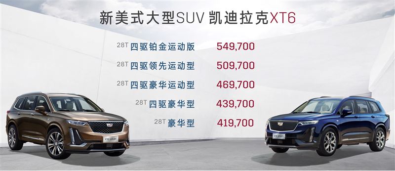 定价尴尬!凯迪拉克XT6面临奥迪Q5L、大众途锐上下夹攻
