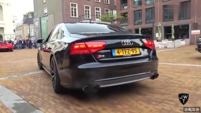 【奥迪 S8】又去炸街了，骚气的轮毂以及威武的矩阵式大灯
