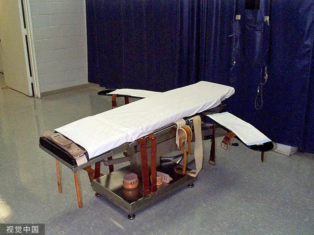 美國注射死刑所用的輪牀。圖源:視覺中國