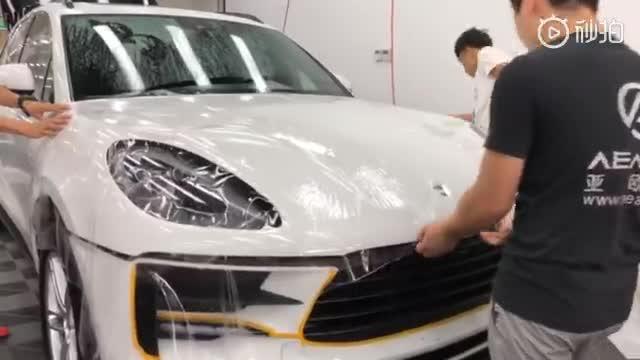 Macan保时捷 SunTek车漆透明保护膜上车