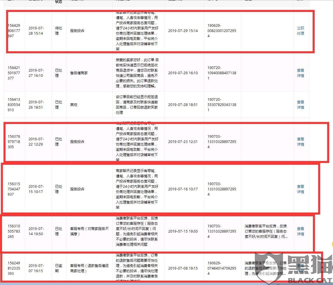 黑猫投诉拼多多买家恶意不停的申请工单投诉敲诈威胁恐吓