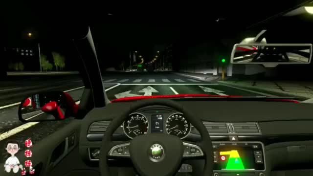 夜间测试法拉利跑车，红色超跑无人驾驶技术测试，第38期