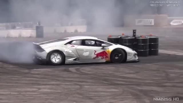 疯狂迈克的疯狂800马力兰博基尼Huracan漂移车在行动