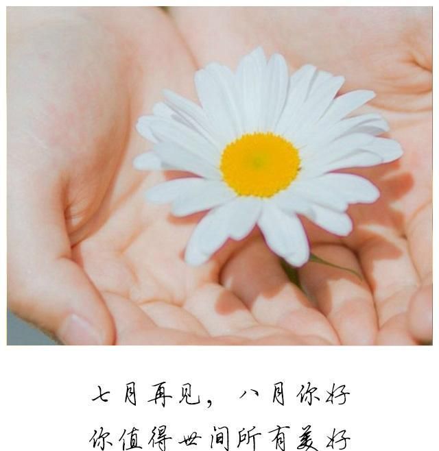 七月再见,八月你好,愿你好运连连,永远没烦恼