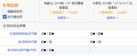 雨天行车安全第一,帝豪GL和卡罗拉安全系统差距太明显!