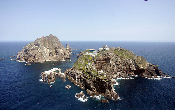 日韩争议岛屿,韩方称“独岛”,日方称“竹岛” 视觉中国 图