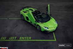 超跑 lamborghini aventador sv roadster on vossen whe