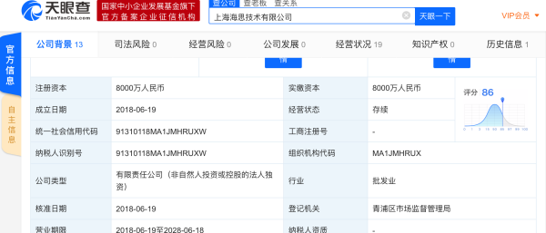 上海海思技术有限公司已经开展运营