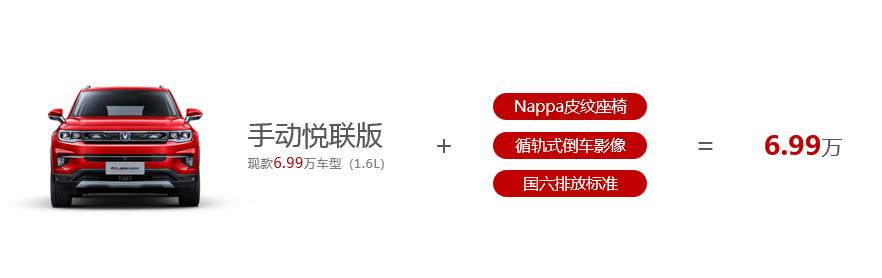 新增入门升级版车型 长安CS35 PLUS手动悦联升级版售价6.99万元