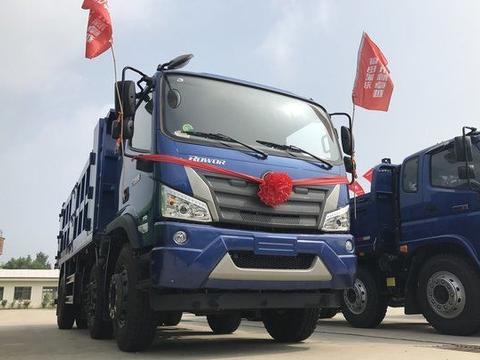 220马力潍柴+10挡法士特+大货厢，实拍福田瑞沃5.2米自卸车