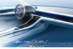 保时捷Taycan内饰设计公布，作为纯电动车，用了四块屏