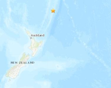 新西兰东北部海域发生5.2级地震