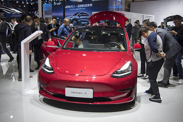 特斯拉Model 3。视觉我国 材料