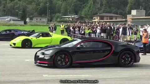 布加迪Chiron / 保时捷918 Spyder直线加速比赛～～～