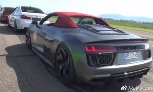 兰博基尼和奥迪R8玩飙车，我更看好前者，毕竟实力摆在那。