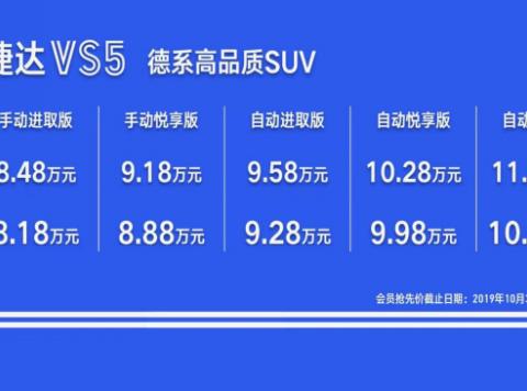 十万以内买德系合资SUV？且看捷达VS5