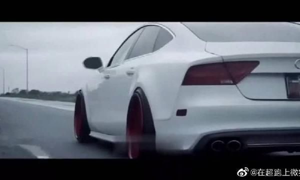 奥迪A7变身低趴超跑，红色轮毂增添一份魅惑！简直不要太帅气！