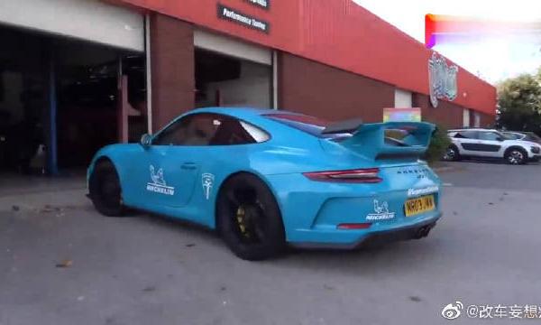 土豪给保时捷991GT3换个排气管，启动的那一刻才是霸气的开始！