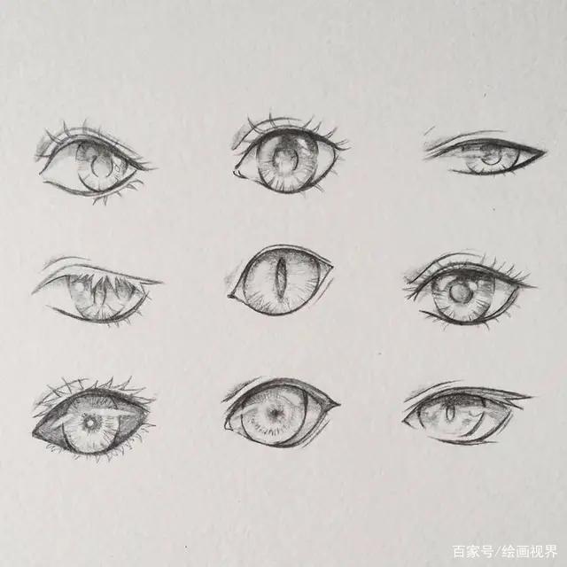 教你200种动漫人物眼睛画法,简单