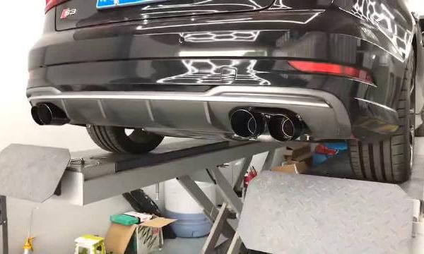 奥迪S3 美国AWE Tuning 阀门版中尾段排气